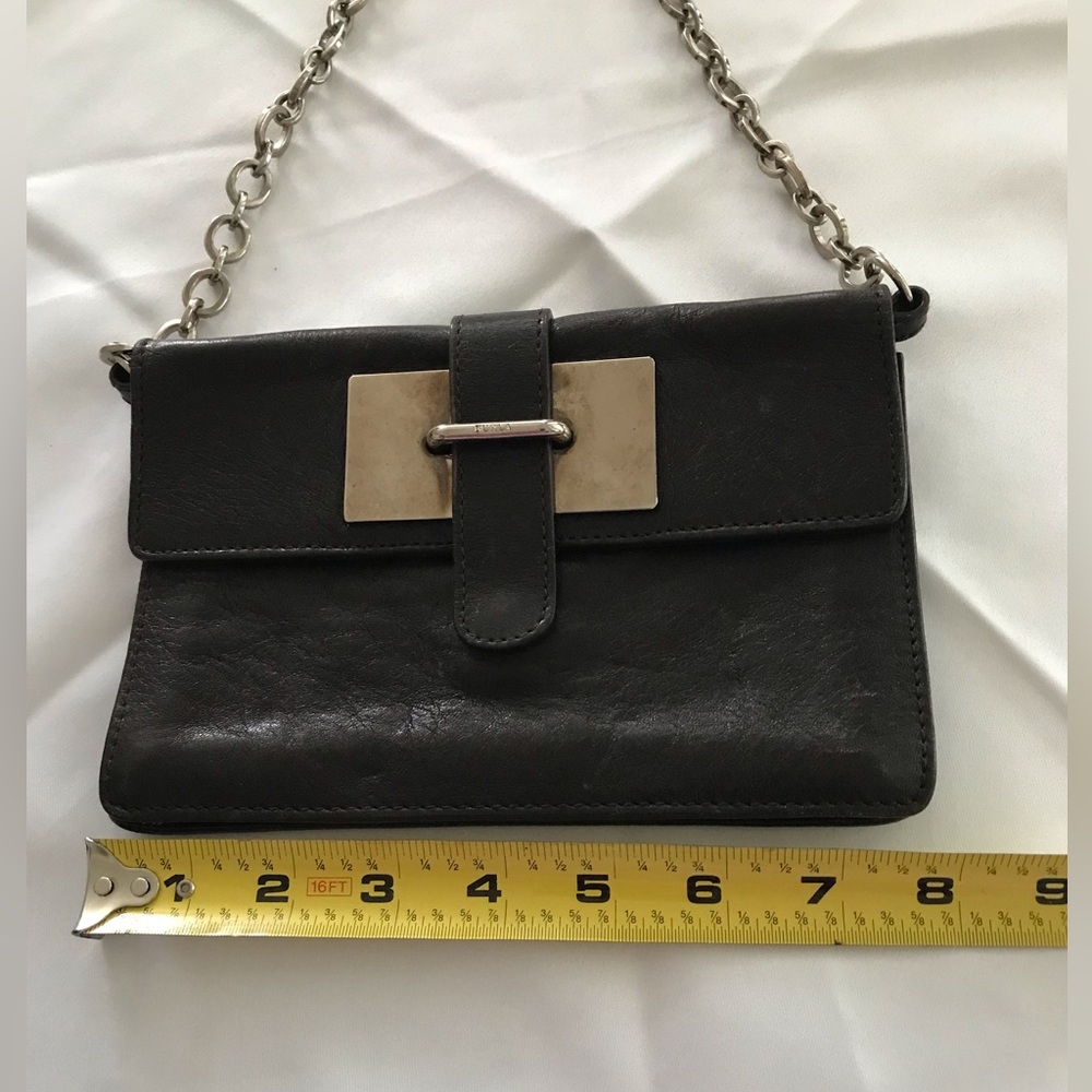 Furla  vintage leather mini bag w/ chain - Picture 9 of 12